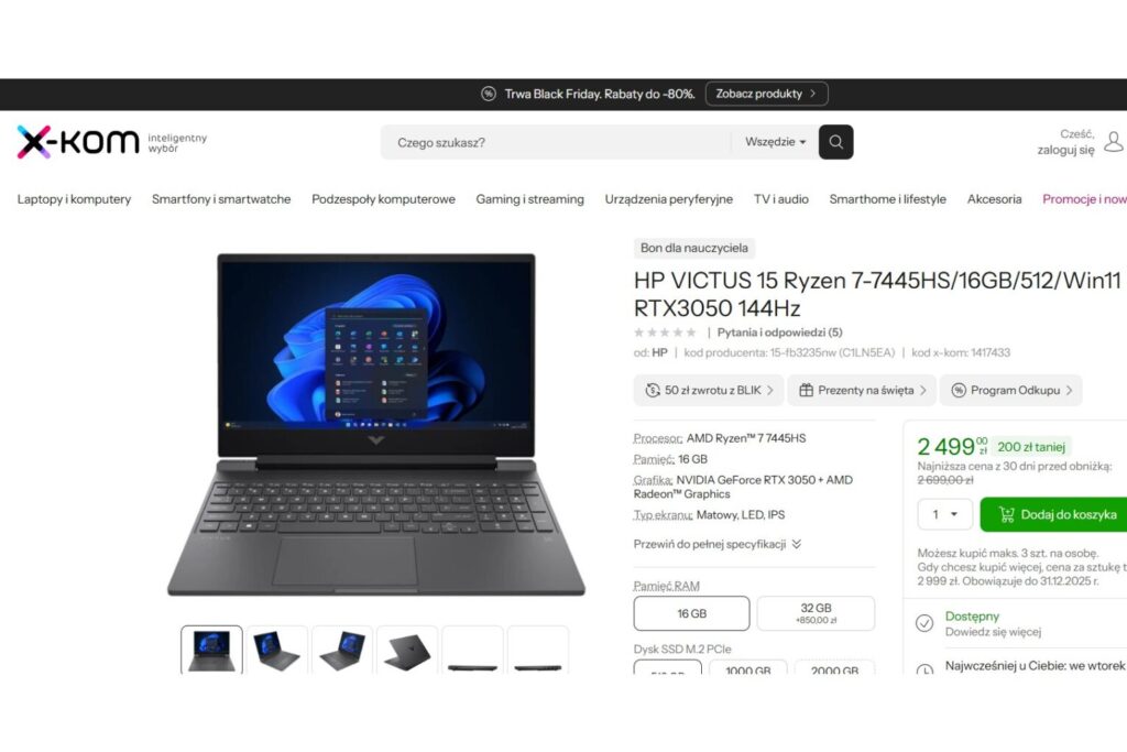 Laptop HP VICTUS 15