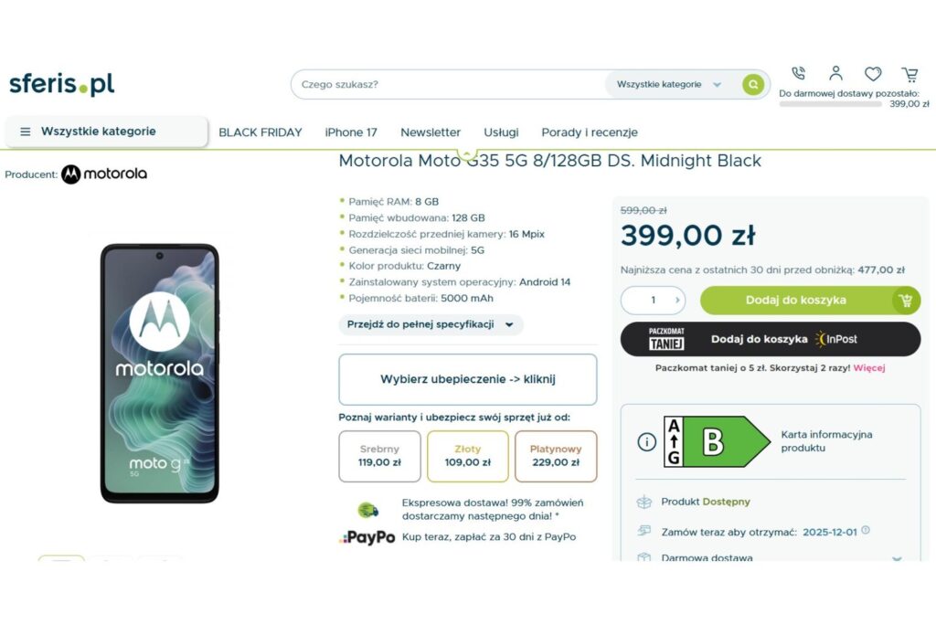 Smartfon Motorola Moto G35