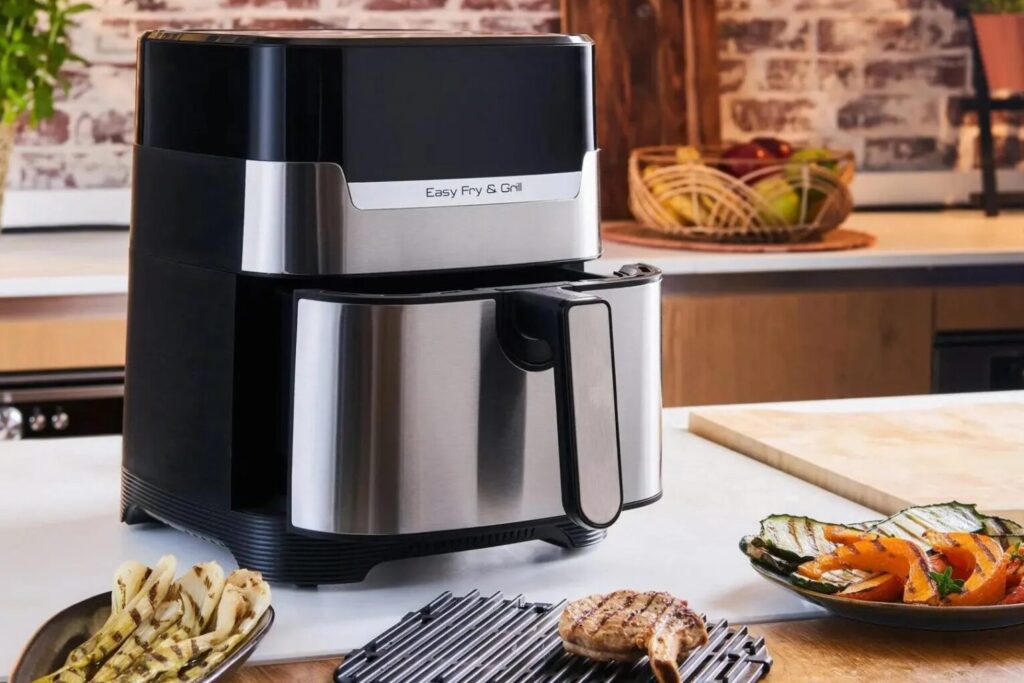 Frytkownica beztłuszczowa TEFAL EY501D15 Grill 2w1 Air Fryer