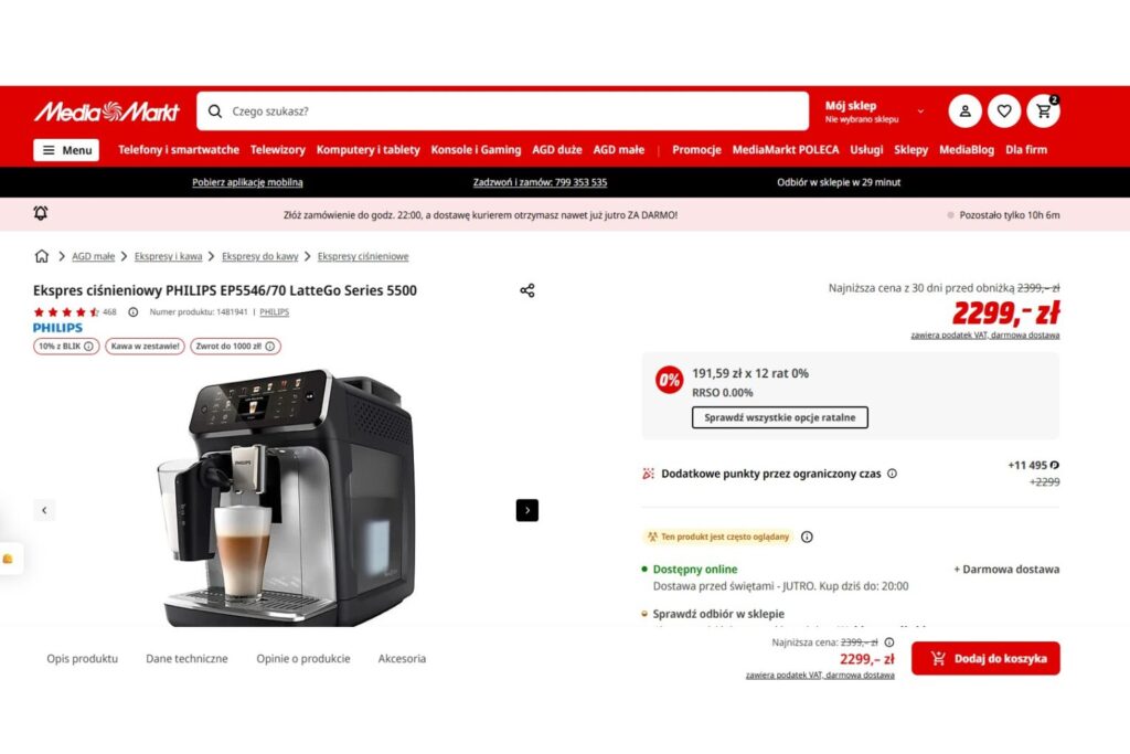 Ekspres ciśnieniowy Philips