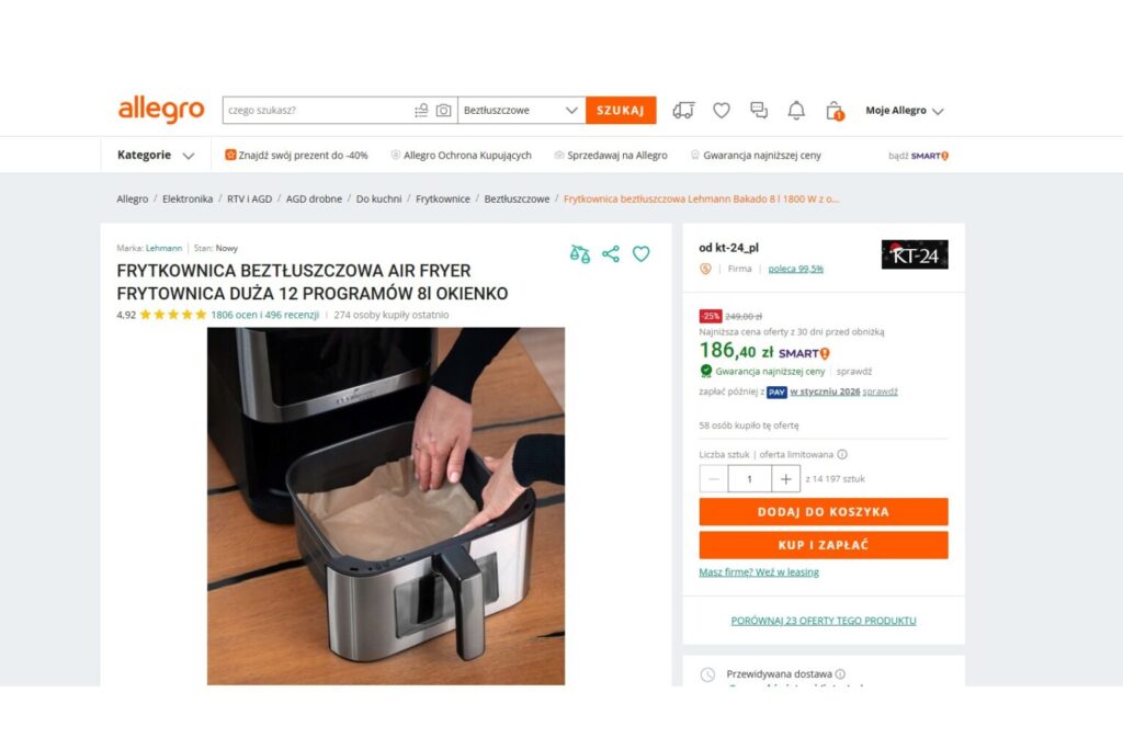 Frytkownica Beztłuszczowa Lehmann Bakado