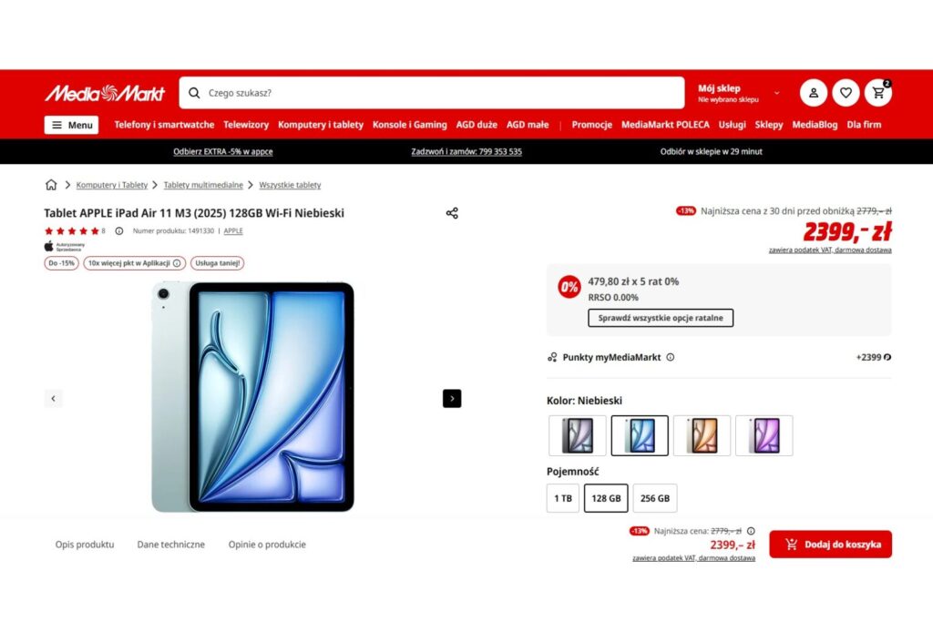 Tablet APPLE iPad Air 11 M3