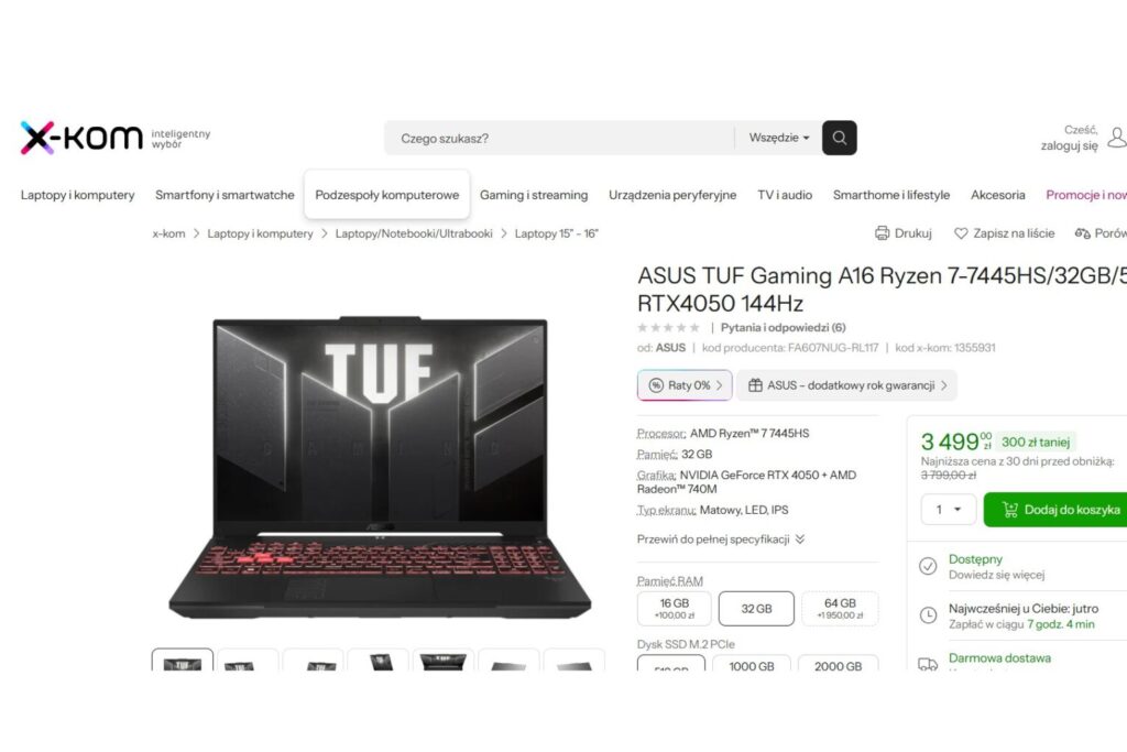 Laptop ASUS TUF Gaming A16