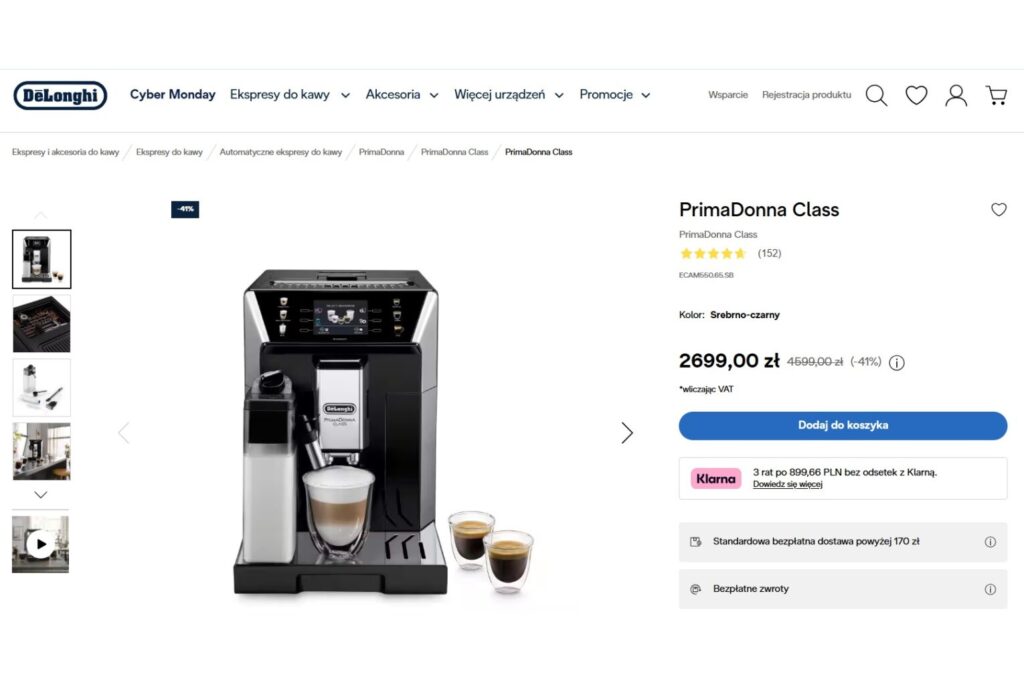 Ekspres automatyczny Delonghi PrimaDonna Class