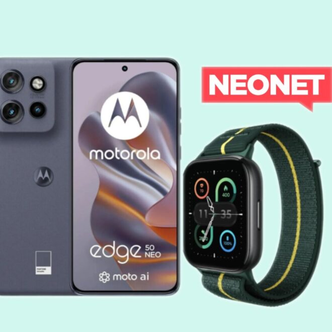 Promocja na zestaw telefon + zegarek. Neonet przecenił Motorolę Edge 50 Neo z Moto Watch Fit
