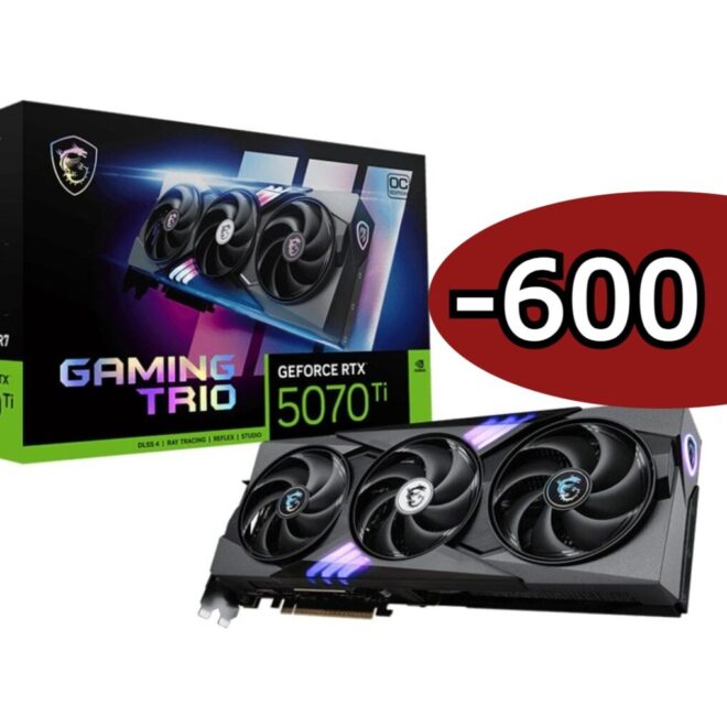 610 zł taniej karta graficzna MSI GeForce RTX 5070 Ti Gaming Trio OC 16 GB