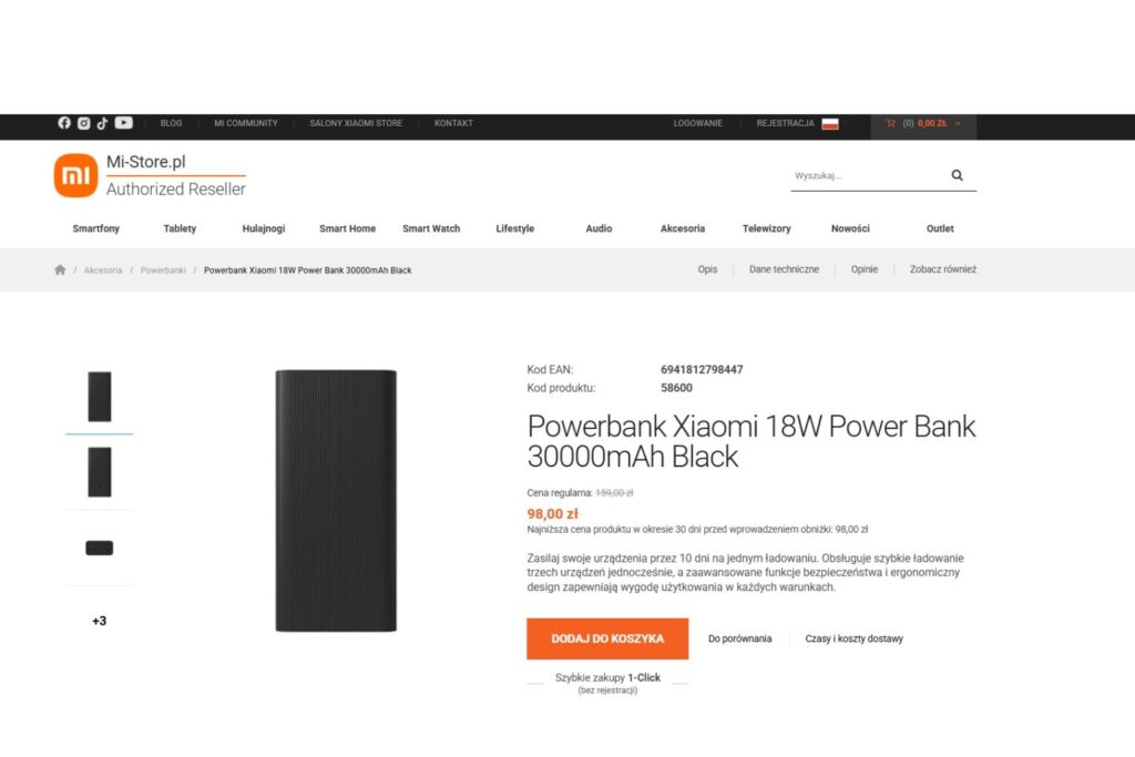 Powerbank Xiaomi 18W Power Bank 30000mAh