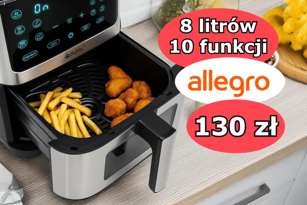Frytkownica Beztłuszczowa Nieprzywierająca AIR FRYER 8L