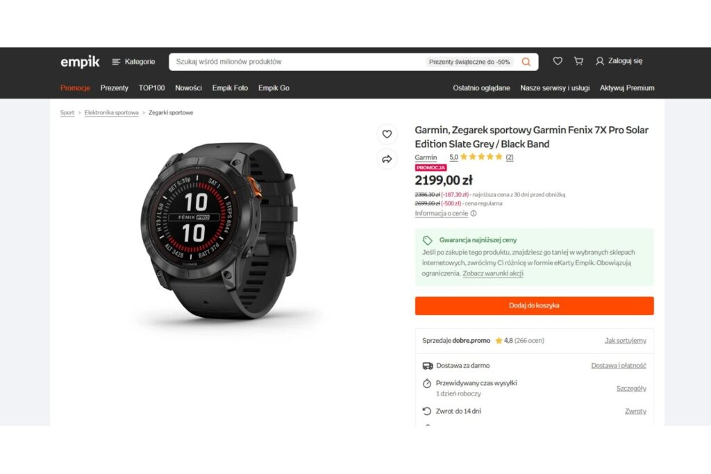 Garmin Fenix 7X Pro Solar
