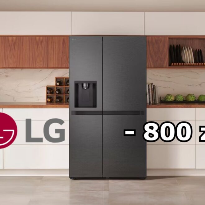 Lodówka LG taniej o 800 zł. ma podwójne drzwi, kostkarkę i dystrybutor wody