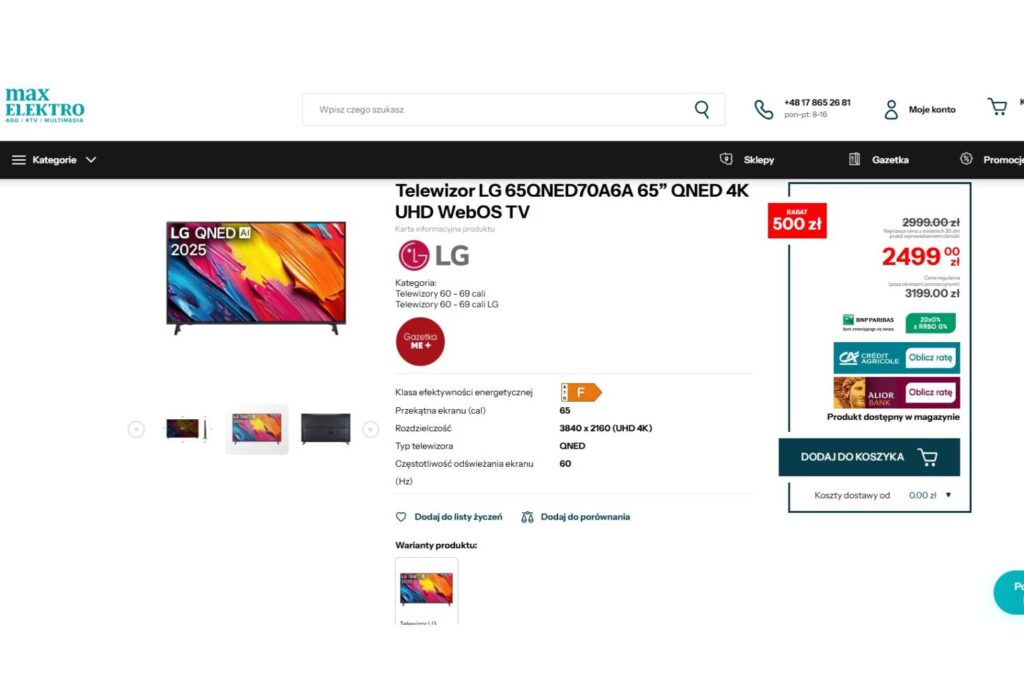 Telewizor LG 65QNED70A6A