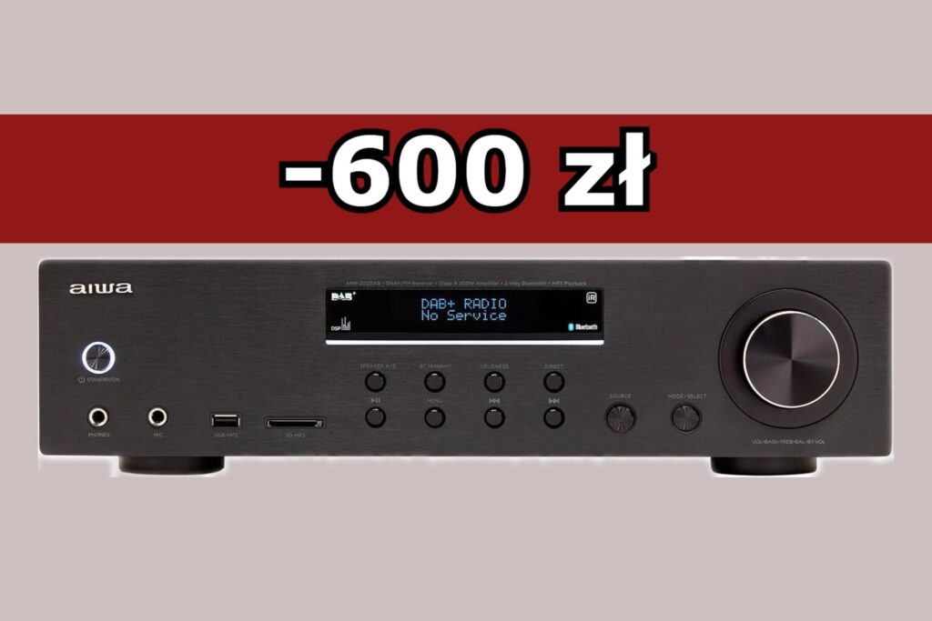 Amplituner AIWA AMR-200DAB/BK 200 W DAB+ FM BT USB czarny