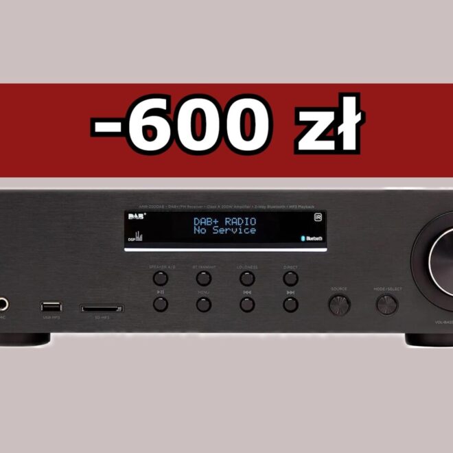 600 zł tańszy Amplituner stereo 200 W. Taka promocja teraz na Allegro