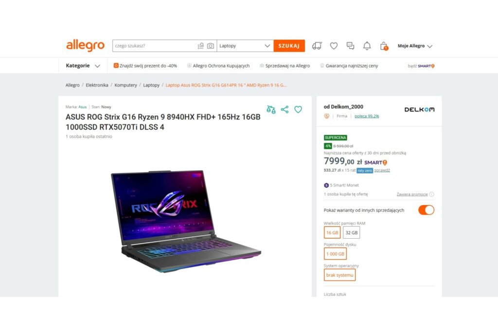 Laptop ASUS ROG Strix G16