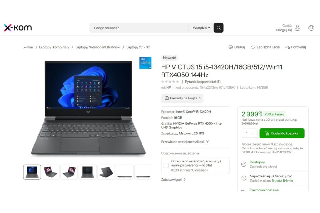 Laptop HP VICTUS 15