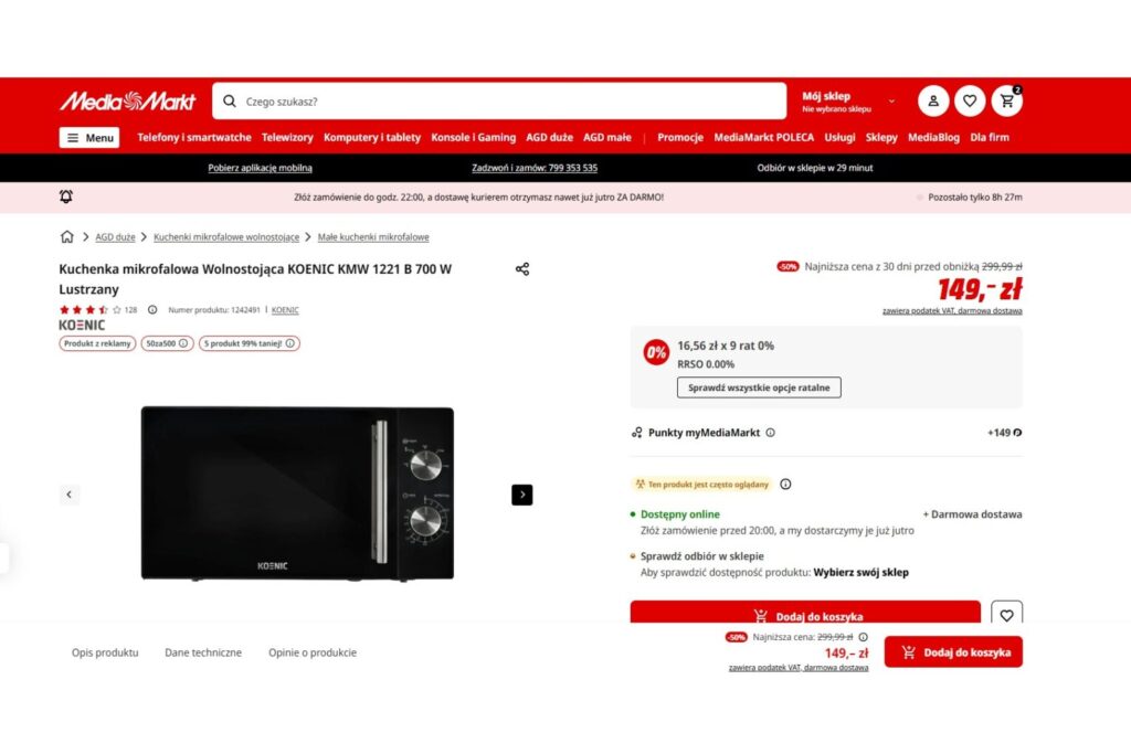 Kuchenka mikrofalowa z Media Markt