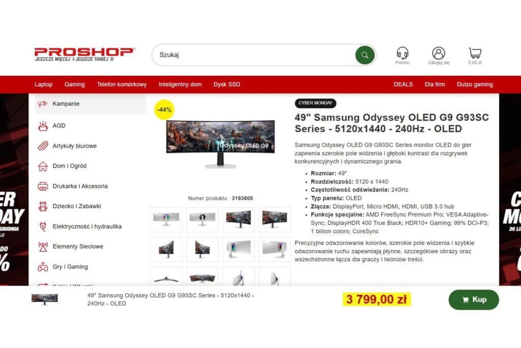Monitor Samsung Odyssey OLED G9