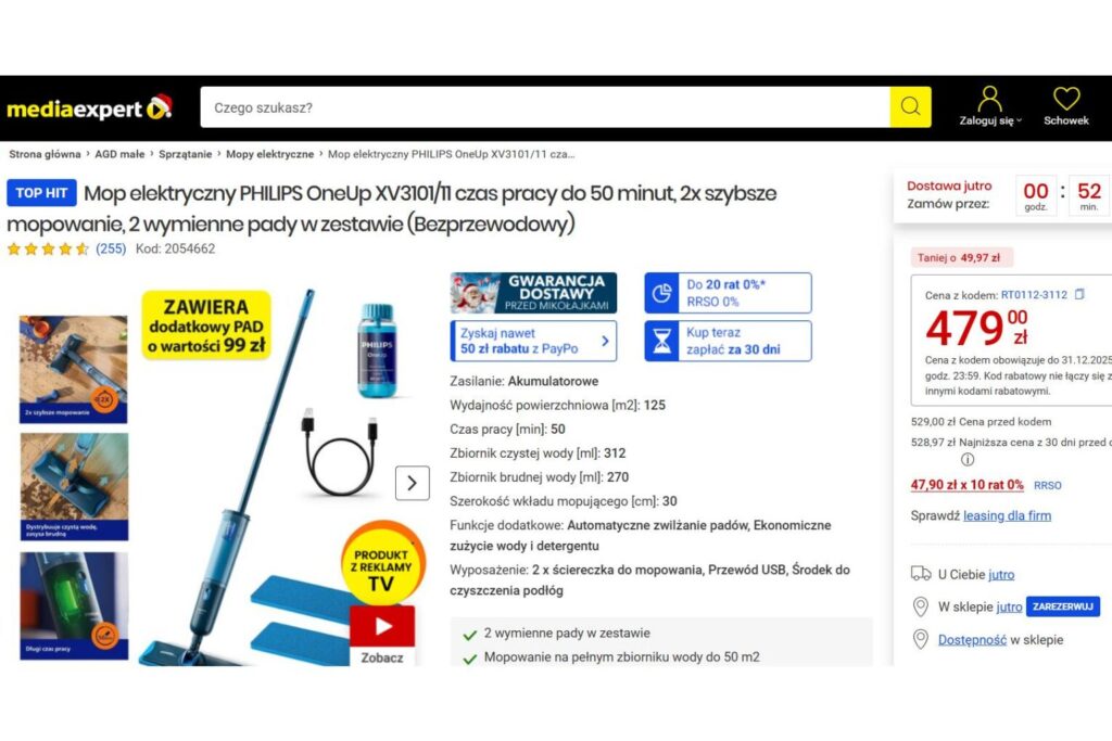 Mop elektryczny Philips