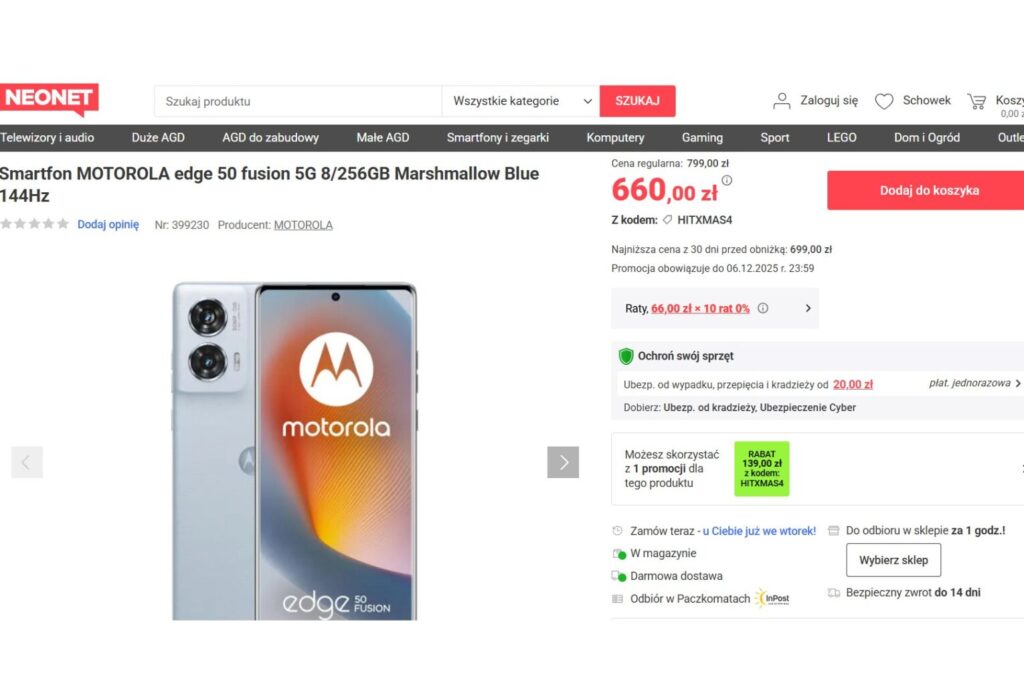 Smartfon MOTOROLA edge 50 fusion