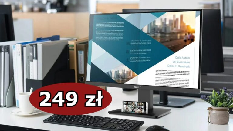 24-calowy monitor MSI PRO za 249 zł w X-Kom. Super cena jak za Full HD, VA i 100 Hz
