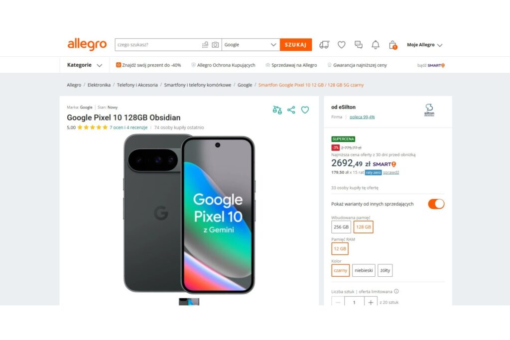 Smartfon Google Pixel 10