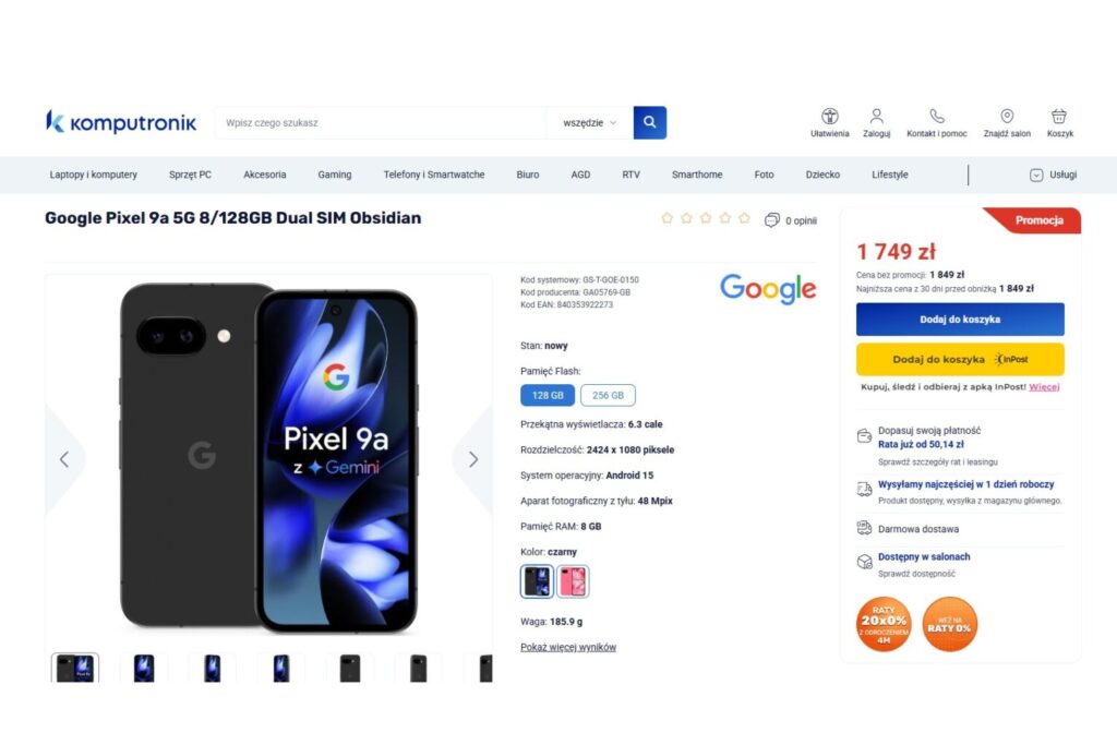 Google Pixel 9a 5G 8/128GB