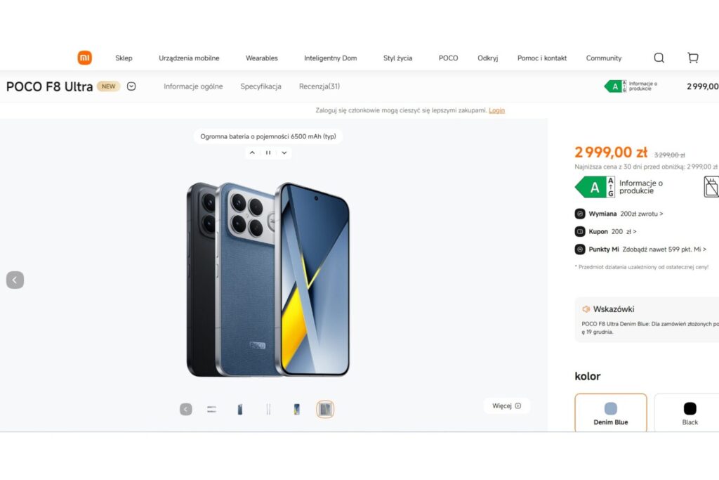 Smartfon POCO F8 Ultra