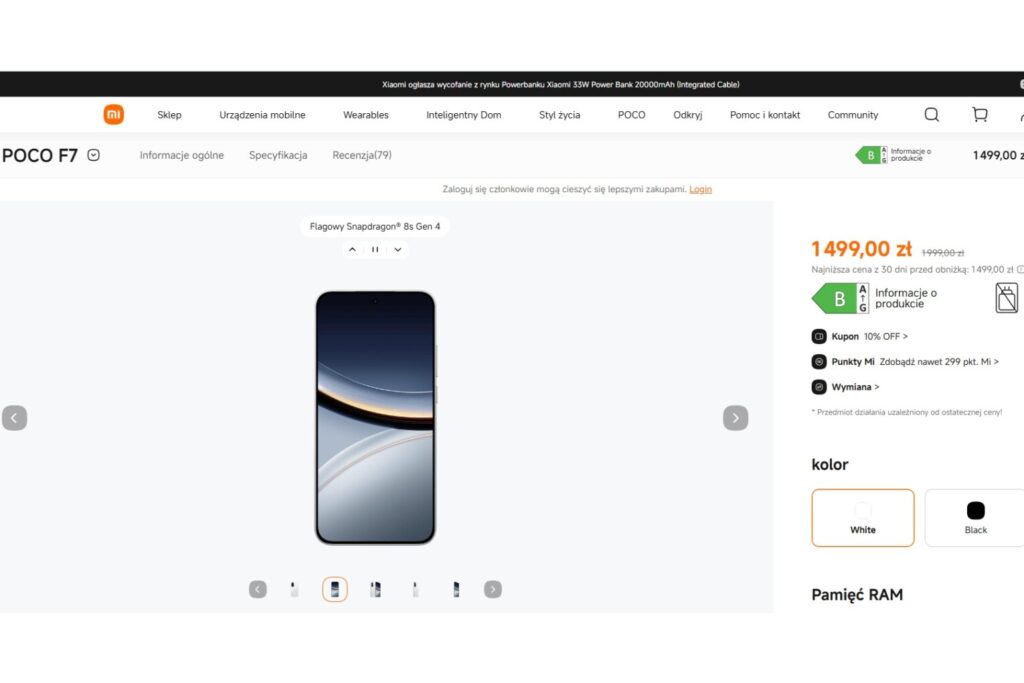 Smartfon POCO F7