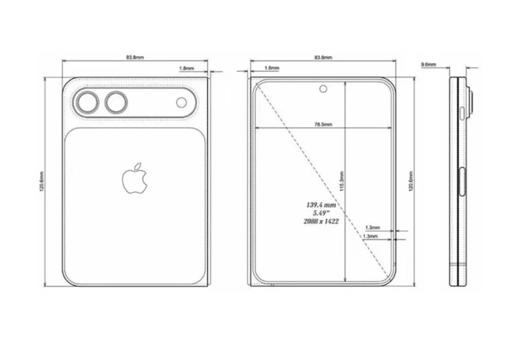 Wizualizacja iPhone'a Fold