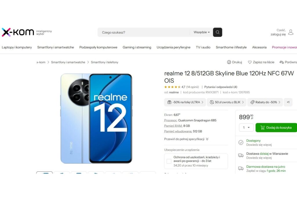 realme 12 w promocji X-Kom