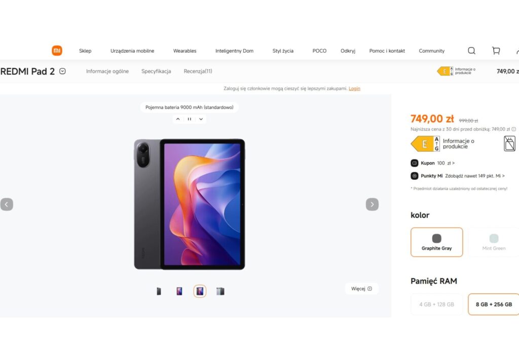Tablet REDMI Pad 2