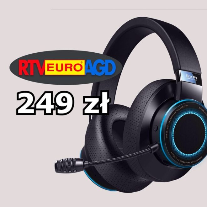 Z 429 zł na 249 zł. Promocja na słuchawki Creative SXFI Gamer w RTV Euro AGD