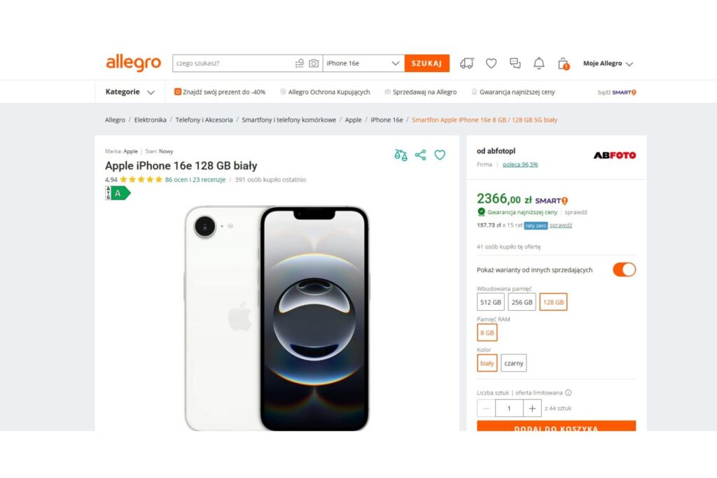 iPhone 16e 