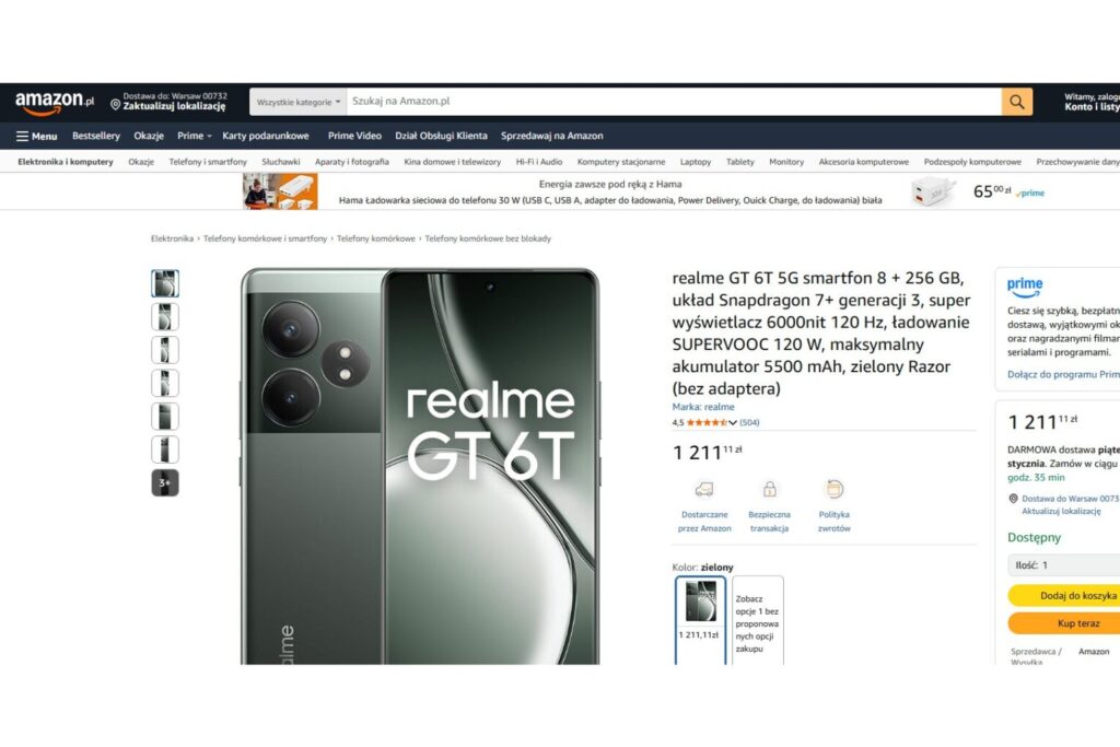 smartfon realme GT 6T 5G