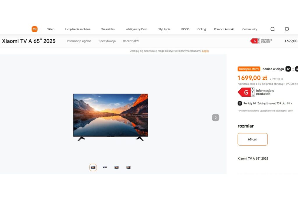 Telewizor Xiaomi TV A 65'' 2025
