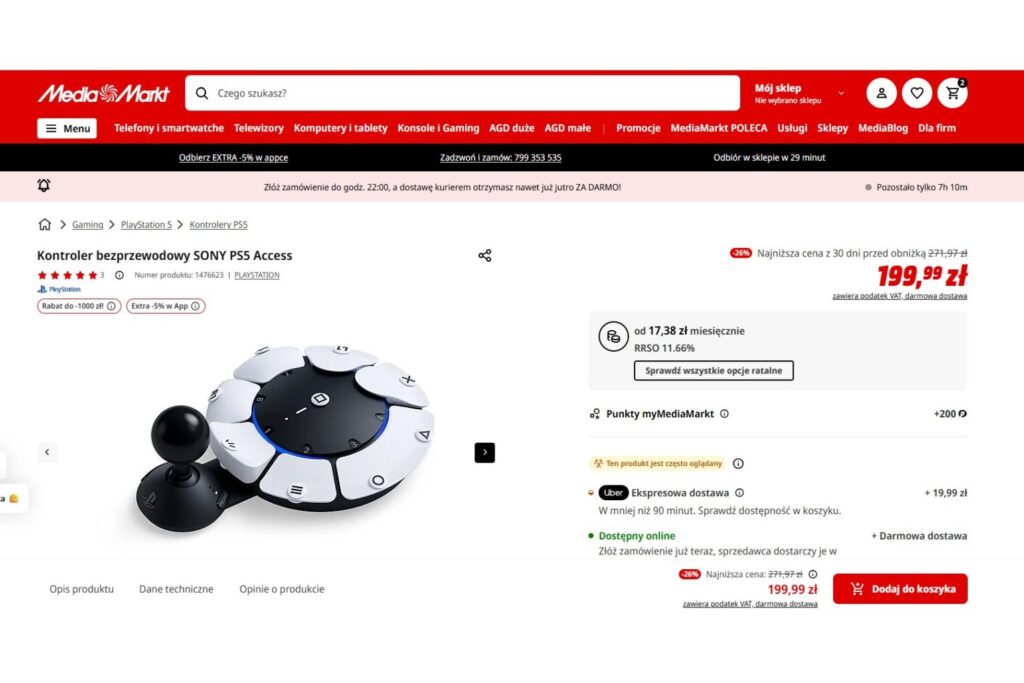 Kontroler bezprzewodowy SONY PS5 Access