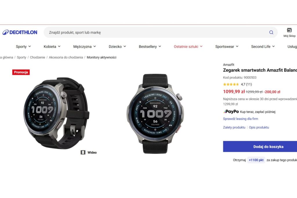 Zegarek smartwatch Amazfit Balance 2