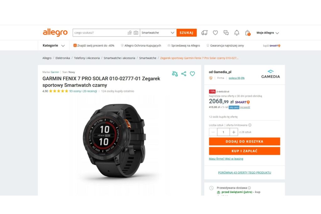 GARMIN FENIX 7 PRO SOLAR
