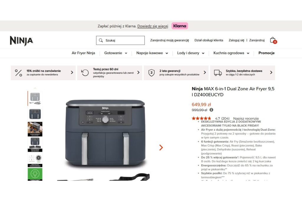 Ninja MAX 6-in-1 Dual Zone Air Fryer