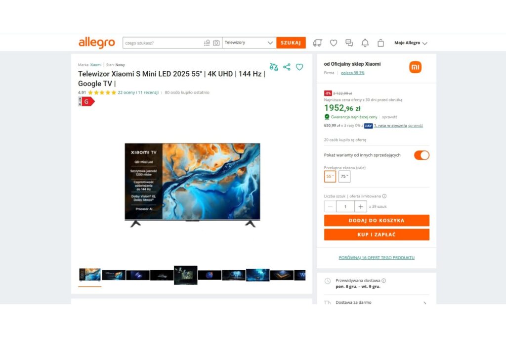 Telewizor Xiaomi 55" Mini LED