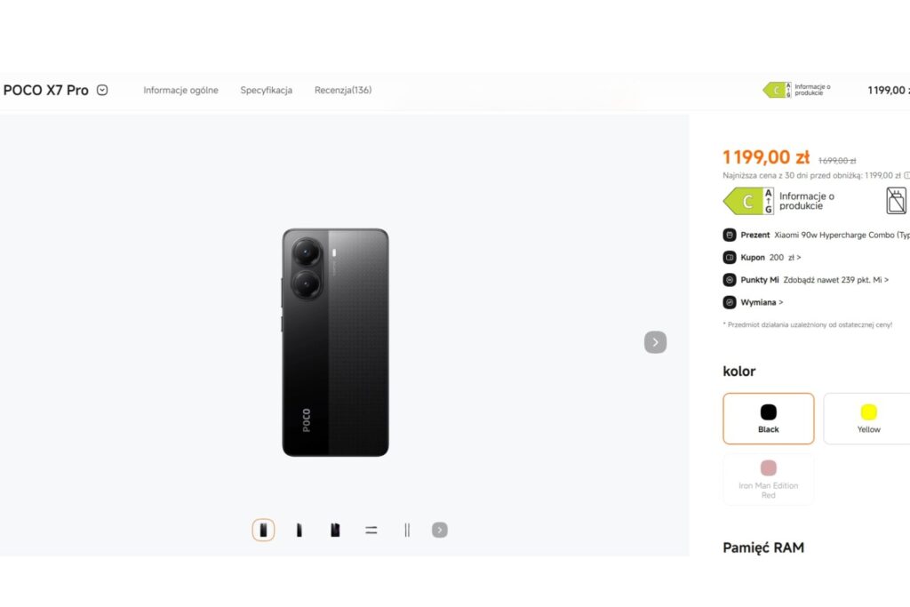 smartfon POCO X7 Pro