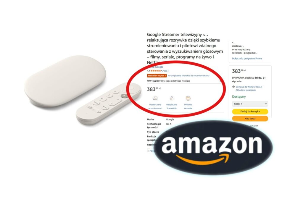 Przystawka do telewizora Google TV Streamer 4K