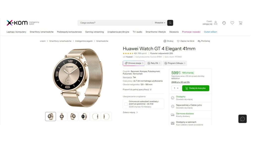 Smartwatch Huawei Watch GT 4 Elegant 41mm