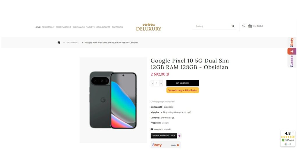 Smartfon Google Pixel 10