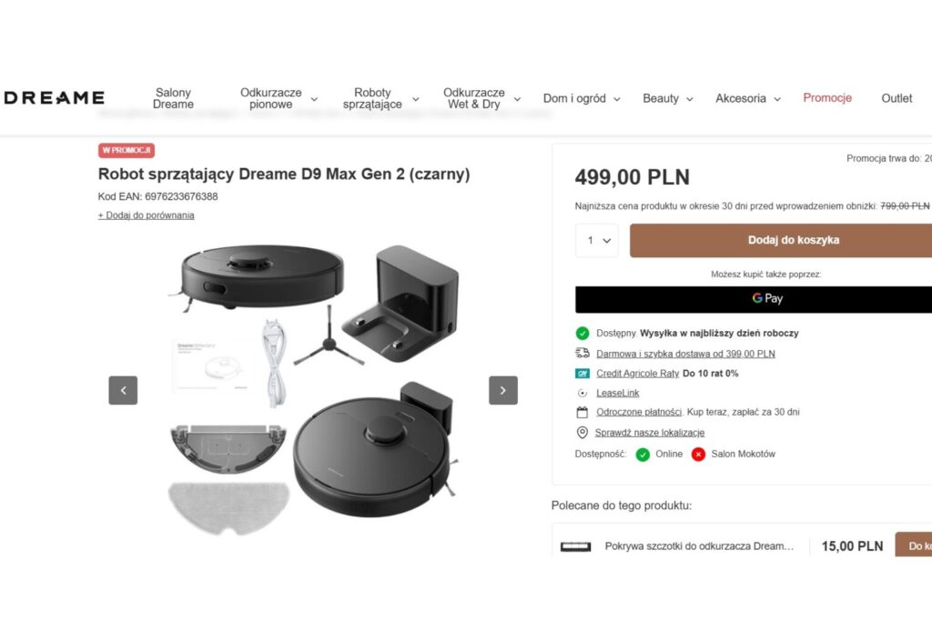 Robot sprzątający Dreame D9 Max Gen 2