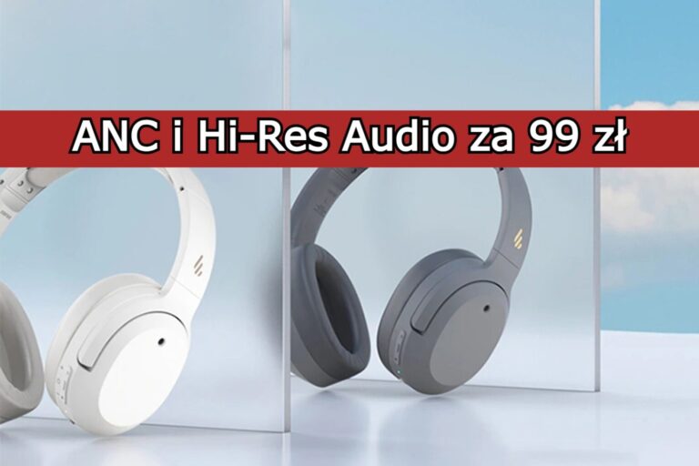 Słuchawki warte 230 zł za 99 zł. Nauszne Edifier z ANC i Hi‑Res w świetnej promocji na Ole Ole