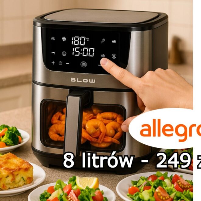 Pojemna frytkownica beztłuszczowa w promocji na Allegro. Duża moc, niska cena