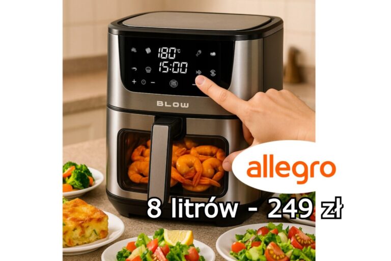 Pojemna frytkownica beztłuszczowa w promocji na Allegro. Duża moc, niska cena