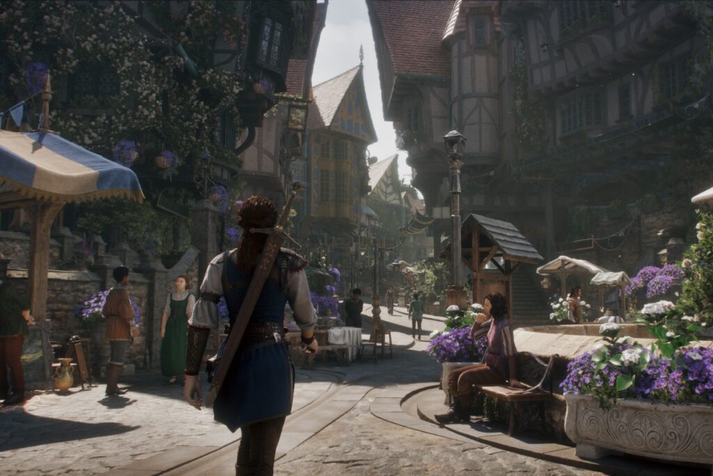 Screen z gry Fable ze środka miasta