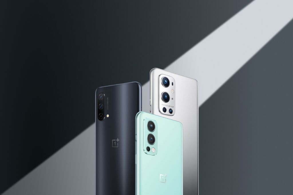 Seria telefonów OnePlus. 3 telefony widoczne